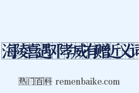 海陵喜遇邓孝威有赠近义词是什么意思的图片